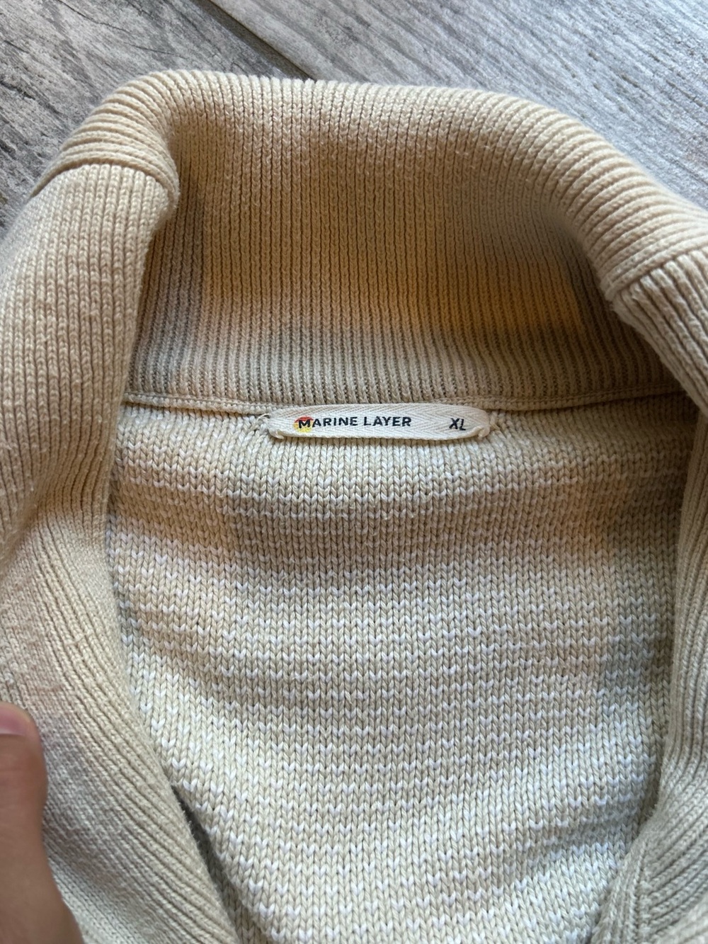 Marine Layer Stripe 100% Cotton Sweater, Men’s XL - Picture 3 of 8
